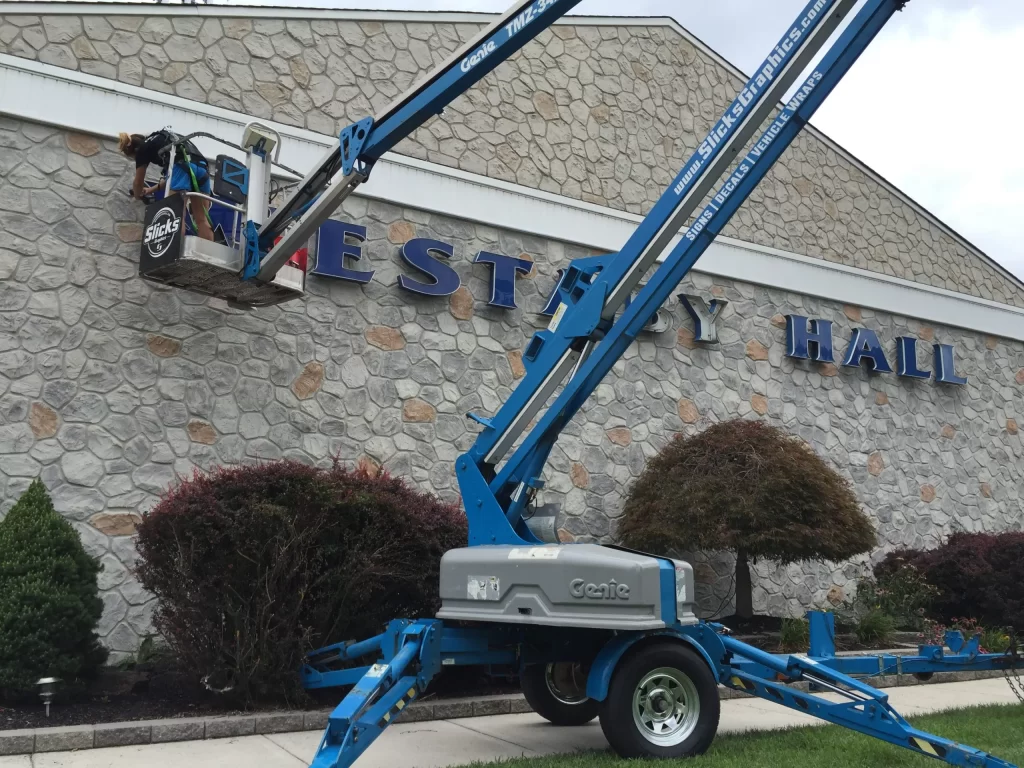 Sign Repair at Westaby Hall